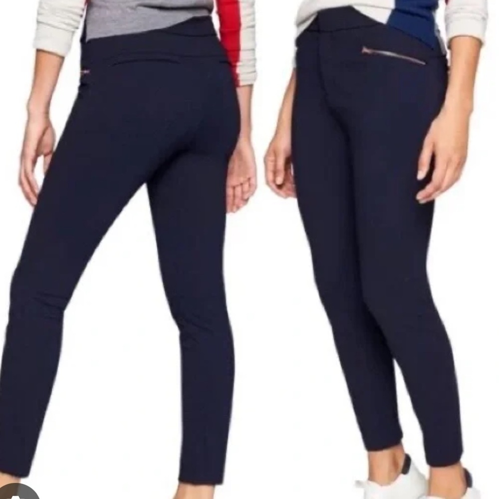 Athleta Pants Navy Blue Ponte Moto Pants